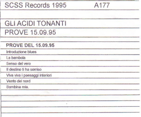 a177 gli acidi tonanti: prove 15-09-95 1995 a177 gli acidi tonanti: prove 15-09-95 1995